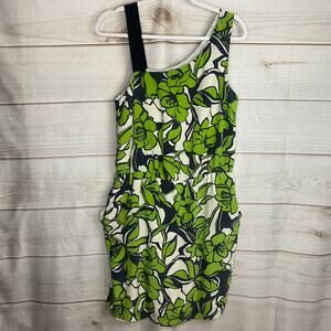 Worth Green & Purple Floral Print Sleeveless Dress Size 8